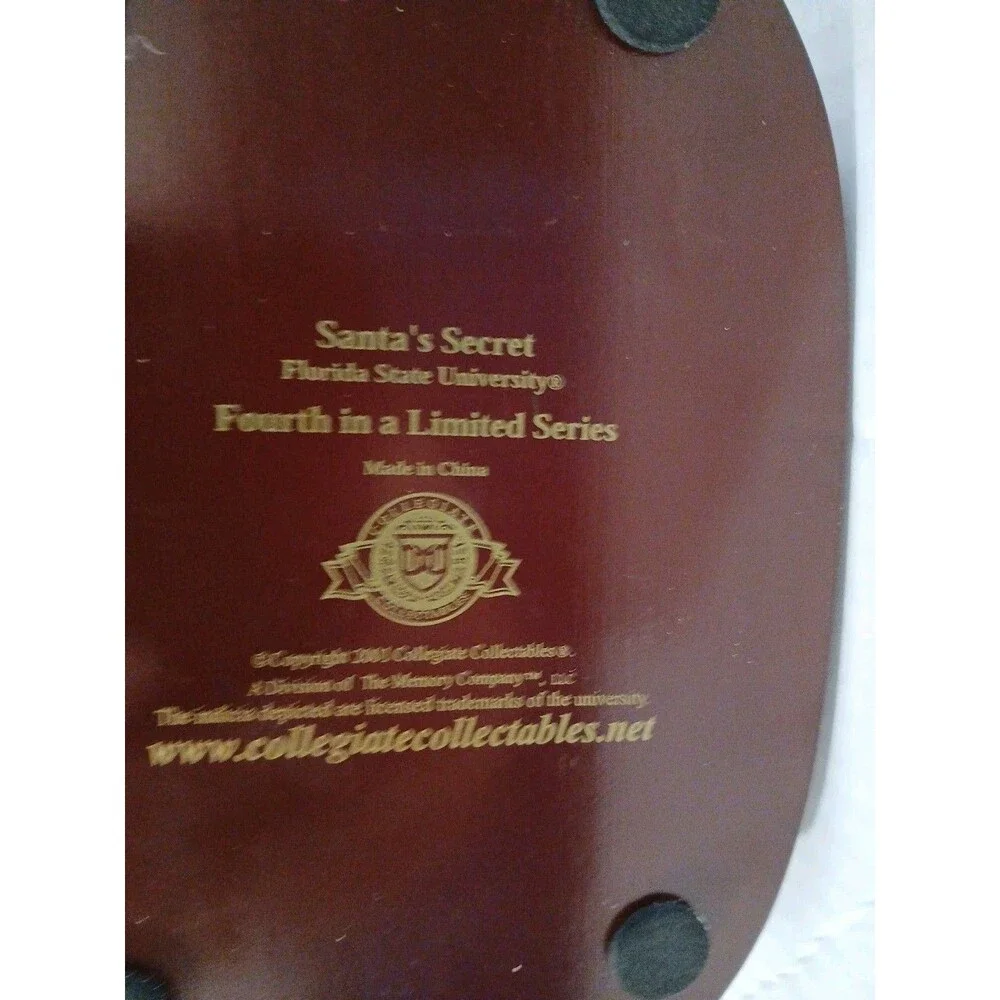 Florida State University Large Santa ‘s Secret Figurine The Memory Co. 2001